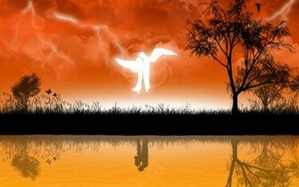 Angels Kissing Wallpaper Stock Photos