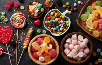 Wallpaper Lollipops Confetti Marmalade Marshmallows Image For