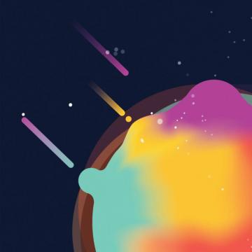 Space Simple Minimal Graphic Illustration Art iPad Air Wallpaper