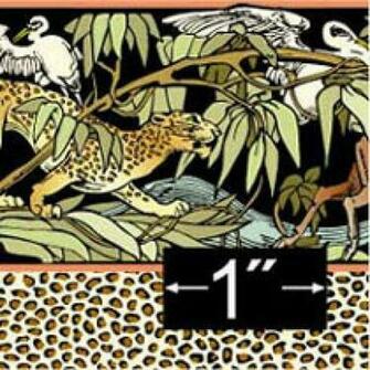Brodnax Prints Inch Scale Dollhouse Miniature Wallpaper Leopard