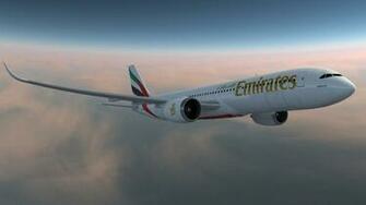Airbus A350 Rendering Image Of Emirates Airlines Aircraft