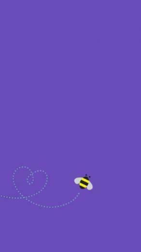 Purple Bee iPhone Wallpaper