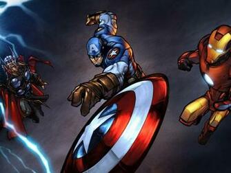 Desktop Wallpaper Cartoons Captain America Iron Man And Thor
