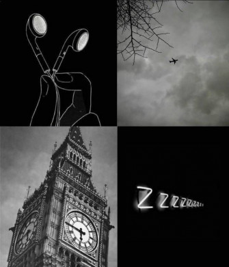 Dark Wallpaper Aesthetic Collage Background
