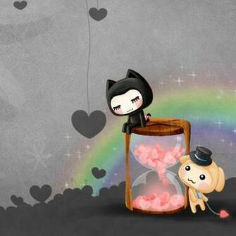 Cute Cartoon Left Right iPad Background Best Wallpaper