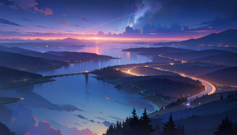 Anime Landscape HD Wallpaper And Background
