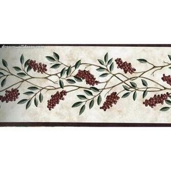 Tiny Red Berries Wallpaper Border