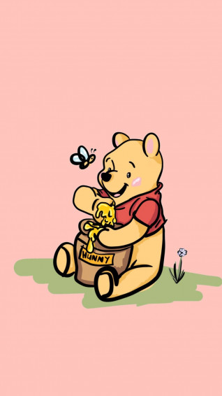 Descargar Fondos De Lindofondo Rosa Winnie The Pooh Para iPhone Con Wallpaper
