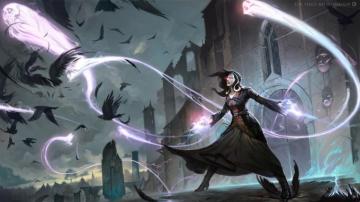 Magic The Gathering Fantasy Art Wizard Crow Raven Wallpaper