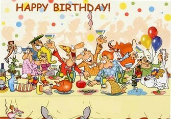 Funny Cartoons BirtHDay Desktop Wallpaper