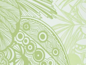 Hula Citrus Green Floral Wallpaper With Delivery