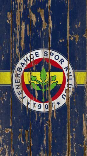 iPhone Wallpaper Sports Weathered Wood Blue Soccer Fenerbahce