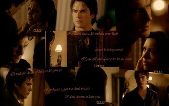 Damon And Elena The Vampire Diaries Tv Show Wallpaper