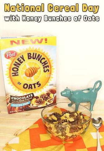 National Cereal Day With Honey Bunches Of Oats Chocolate