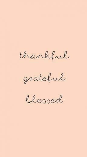 Thankful Grateful Blessed Words Fall Wallpaper