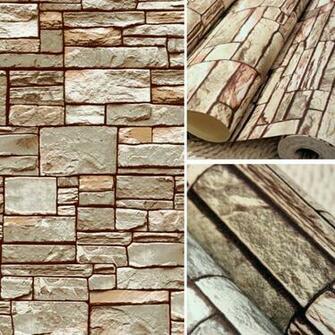 Great Wall Brick Background Wallpaper Grey For Living Room 3d