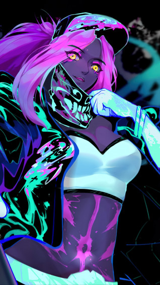 K Da Akali Lol Art Wallpaper iPhone Phone 4k 2850e