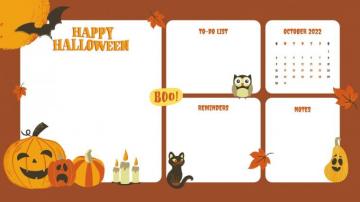 Customizable Halloween Desktop Wallpaper Templates