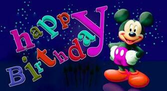 Happy BirtHDay Mickey Mouse HD Wallpaper Computer