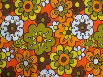 Orange Floral Vintage 60s Handmade Cushion Cover Black Cat