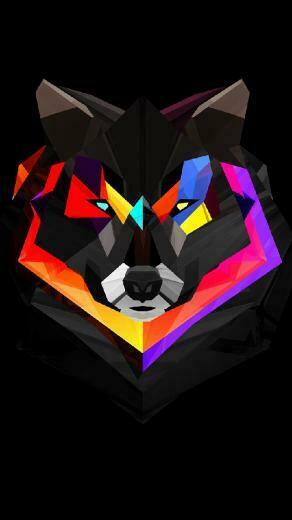 Wolf Polygon Art iPhone Wallpaper Cell Icons Keys