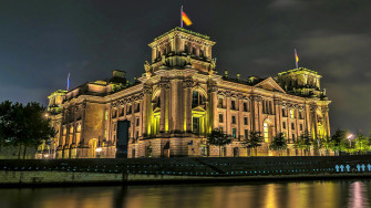 Desktop Wallpaper Berlin Germany Reichstag Night Rivers
