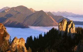 HD German Alps In The Clouds Wallpaper