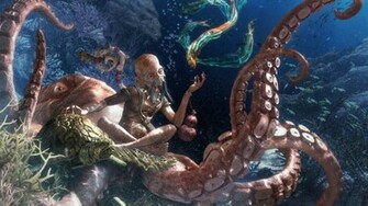 Octopus Rider Widescreen Wallpaper