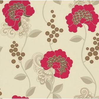 Villa Nova Wallpaper Florence Raspberry W214