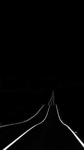 Dark Road iPhone Wallpaper Black