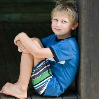 Little Boys Soles Sandy Feet Kids