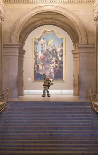 Michelangelo The Ninja Turtle Visits Artist At