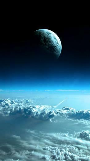 Wallpaper Full HD For Mobile With Moon On The Sky