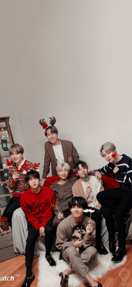 Naver X Dispatch Bts Christmas Wallpaper Lockscreen Edit