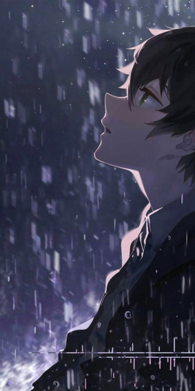 Aesthetic Anime Boy In Rain Wallpaper Mobcup