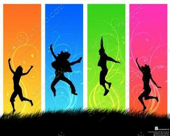 Happy People Vector Background Psd Premium