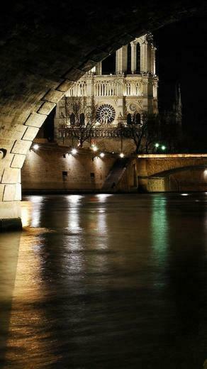 Notre Dame Night iPhone Background HD Wallpaper