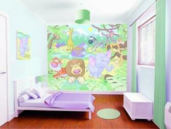 Baby Jungle Safari Wallpaper Mural From Fads
