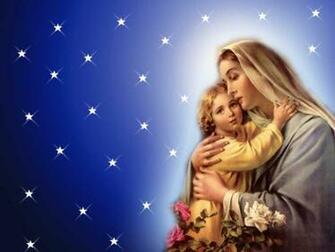 Mother Mary And Baby Jesus Wallpaper On