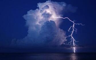 Blue Lightning Wallpaper Image