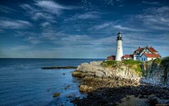 Beach Lighthouse Wallpaper HD