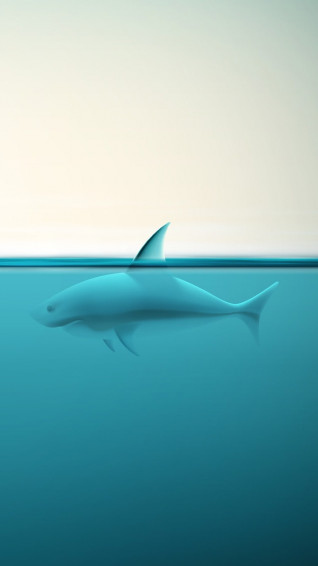 Abstract Ocean Shark iPhone Wallpaper
