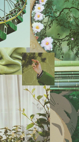 Wallpaper Aesthetic Green Cute