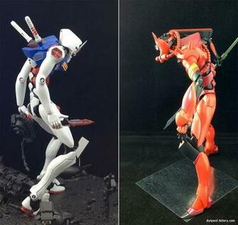 When Evangelion Meets Gundam Project Inspiration Zeon S Red Comet