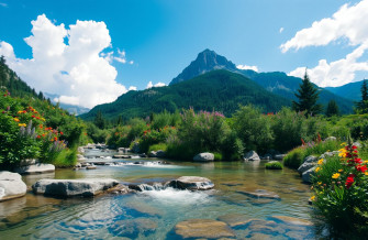 Mountain Spring Wallpaper