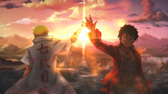 Naruto And Luffy By Raverzoart