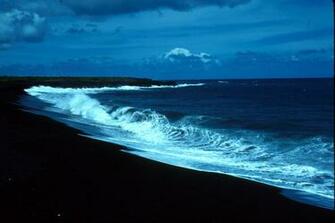 Beach Of Black Sand Wallpaper And Image Pictures