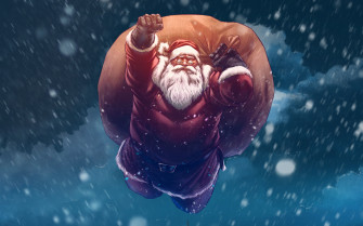 Christmas Santa Digital Art Macbook Pro Retina HD 4k Wallpaper