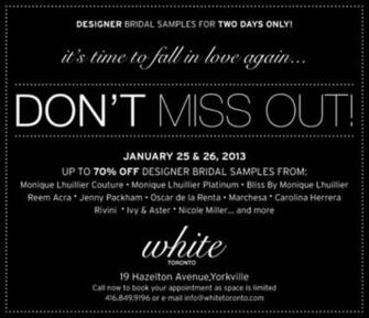 Watch Online Wedding Dress Sample Sales In Toronto