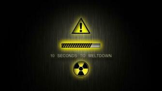 Warning Nuclear Radiation Text Humor Funny Sci Fi Dark Wallpaper